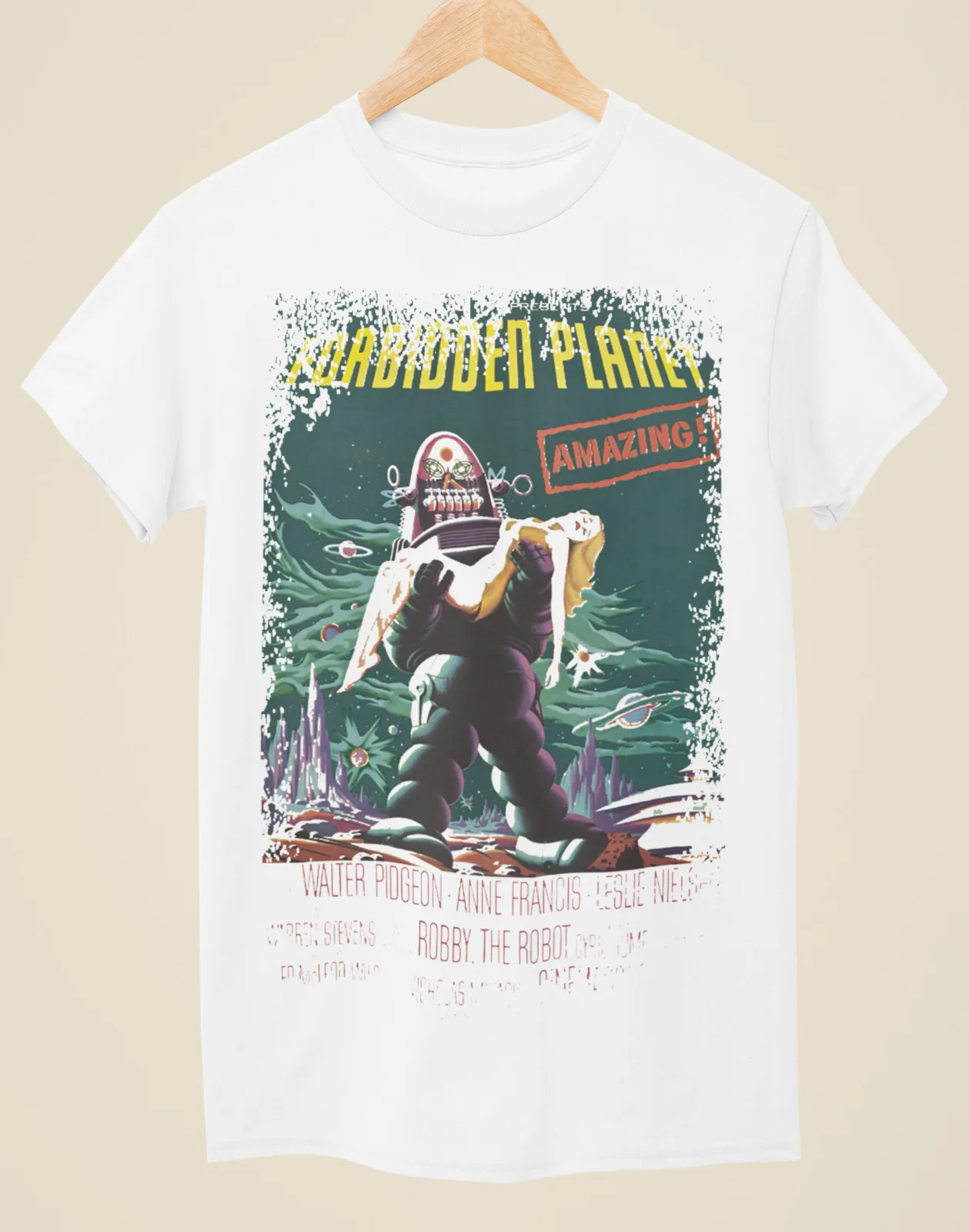 

The Forbidden Planet - Movie Poster Inspired Unisex White T-Shirt