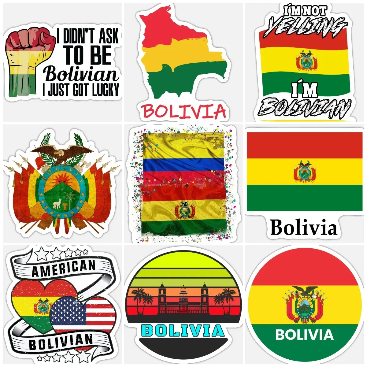 

Bolivia Flag Map Creative Sticker Laptop Camper Vinyl Motorcycle Car Truck Window Waterproof Bicycle Glass Helmet Racing Decal