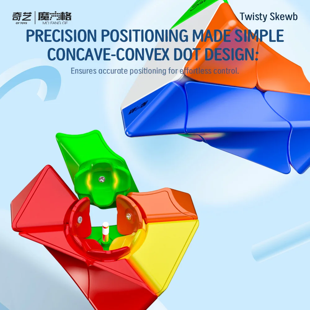 Qiyi Twisty skewb Magic Speed Cube Stickerless Professionelles Zappelspielzeug 3x3 Cubo Magico Puzzle Pädagogisch für Kinder