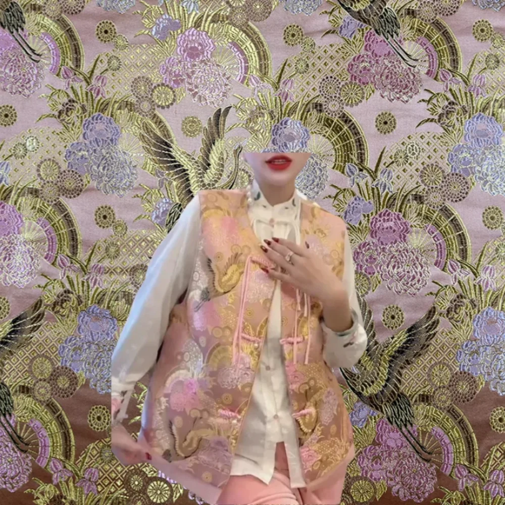 

Brocade Jacquard Fabric Fashion Design Vest Dress Clothing for Diy Sewing Cloth By The Meter Polyester Metal Wire Material