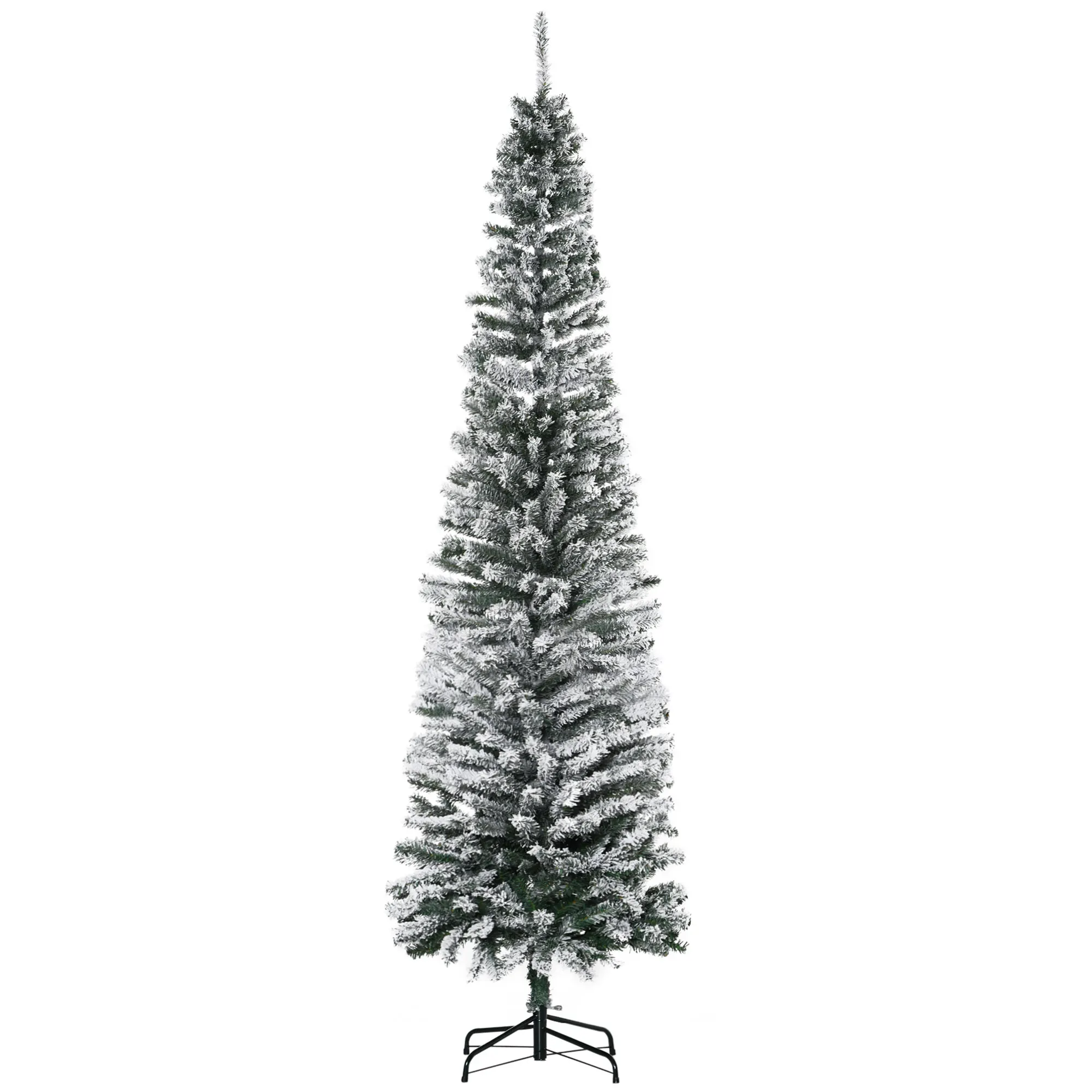 HOMCOM Christmas tree 225 cm with 738 branches and green and white Metal support