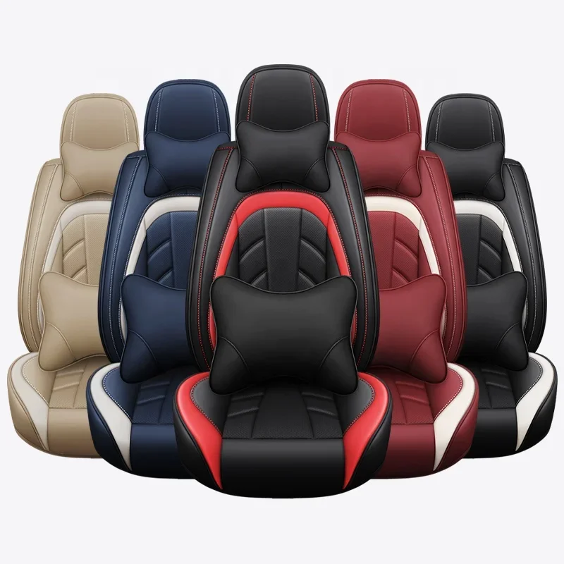 Five-seater Leather Seat Cover, High Quality Universal Breathable Waterproof Car Leather  Wholesale Pvc Car Seat Covers