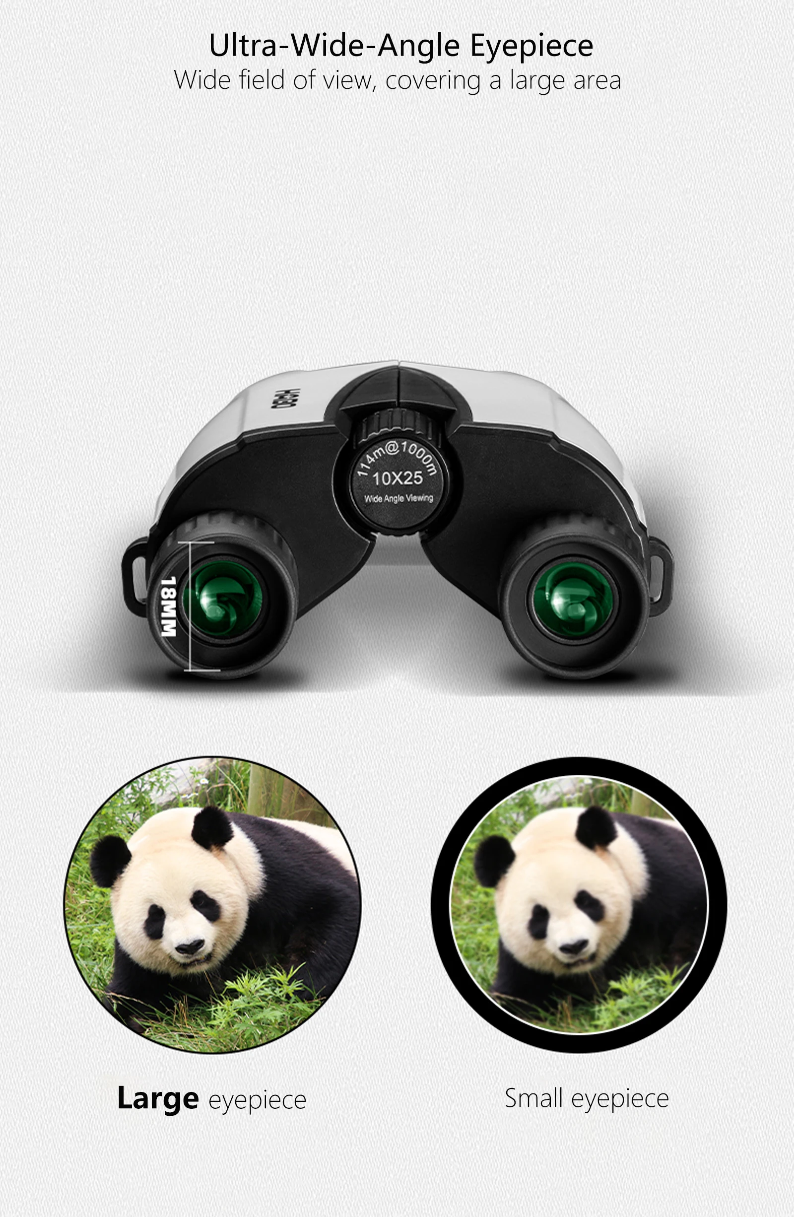 10x25 Portable Binoculars For - Hunting Outdoor Watch 评论和价格