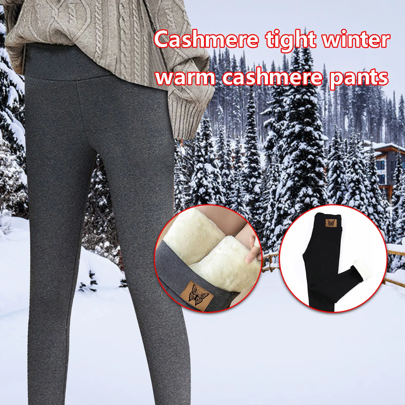 

Winter Thermal Keep Warm Pants High Waisted Fleece Lined Velvet Leggings Women Solid Color Skinny Workout Fitness Leggins