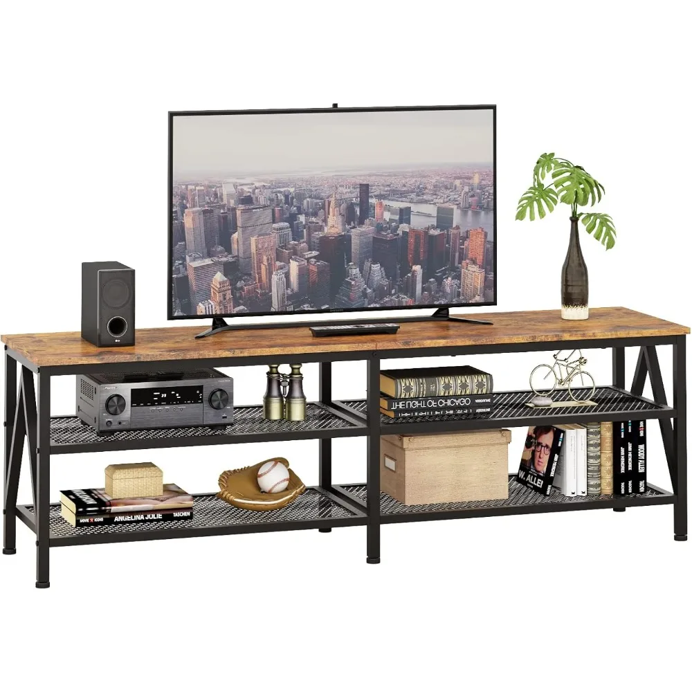 

TV Stand for 65 70 inch TV, Long 63" TV Media Console Table, 3-Tier Storage Shelves