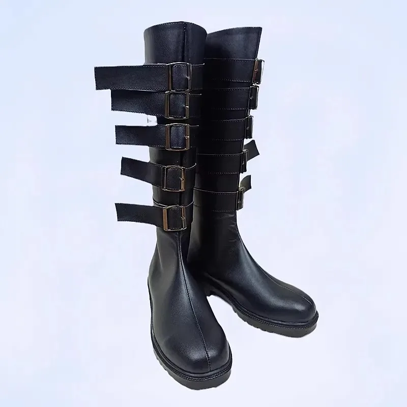 

dd12Anime Alic-e Cosplay Shoes Madness Returns Black Long Boots Alice Props Cos Princess Maid Wigs Hair Halloween Novelty W