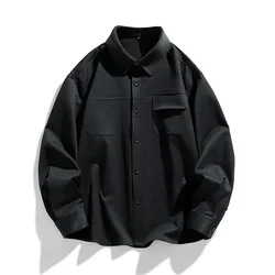 TFETTERS Brand Japan Shirts Mens Long Sleeve Cargo Spring Autumn New Full Sleeve Shirt Male Baggy Vintage Korean Dongdaemun 2026