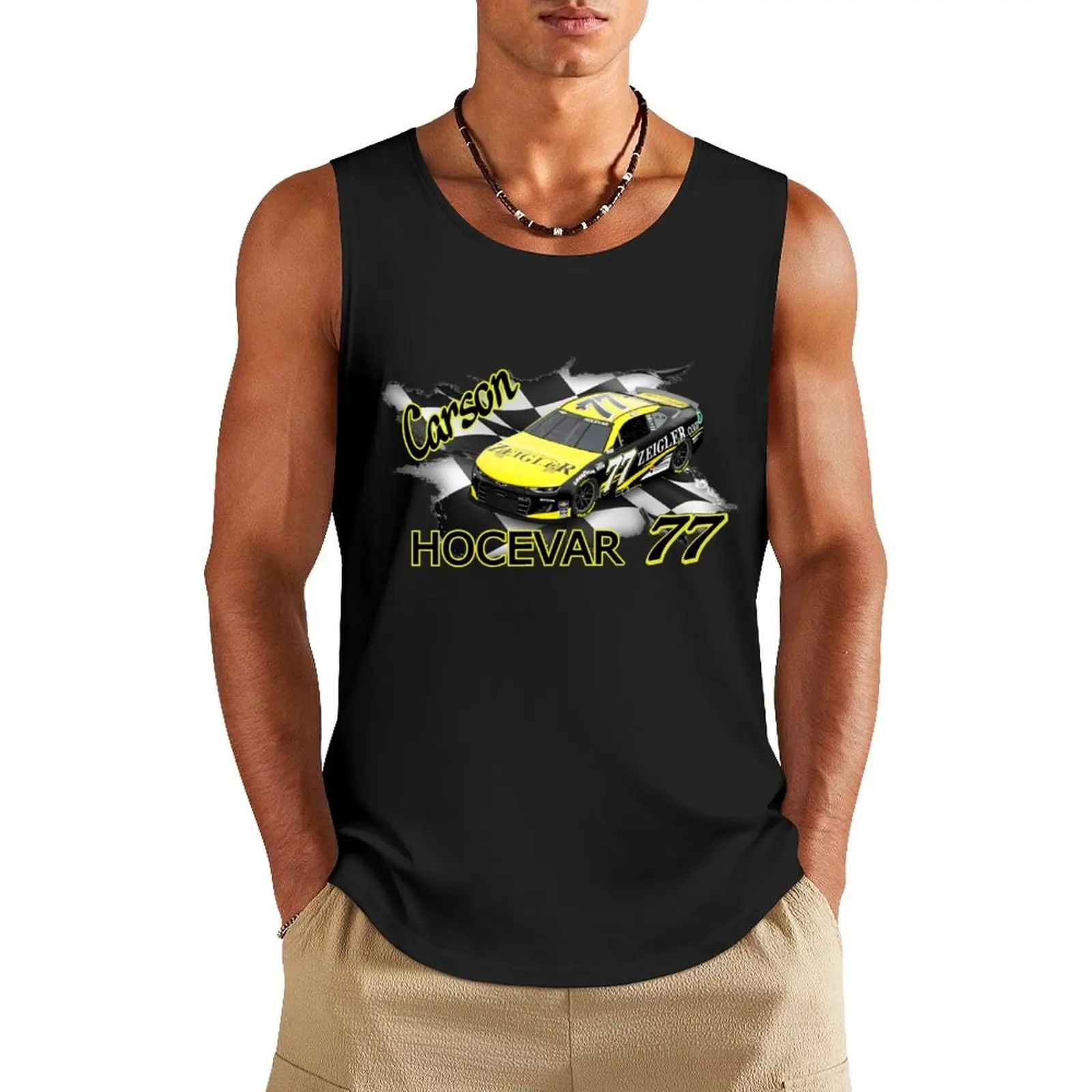 

Carson Hocevar - 2024 Scheme Tank Top sleeveless gym shirts male Vest for boy Men's gym