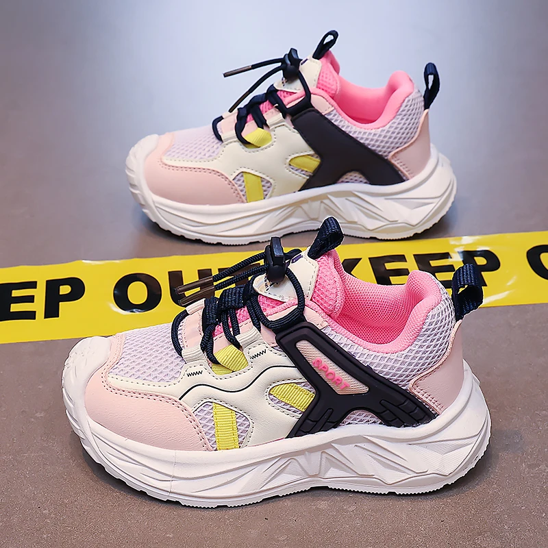 

Детские повседневные кроссовки, спортивная обувь для детей, дышащие сетчатые кеды с застежкой на кнопку, летняя новинка