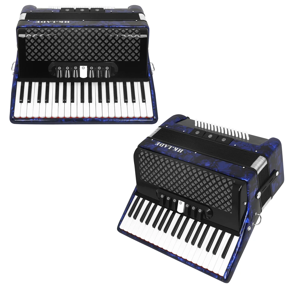HK · LADE AH-30 Blue Accordion 37 Key 80 Bass 7 Keyboard Voice