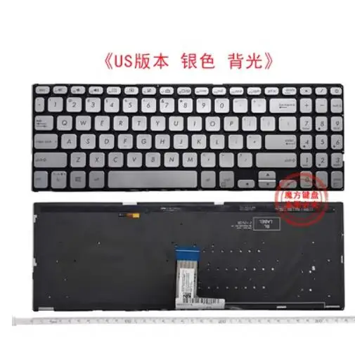 NEW for Asus Vivobook X512 X512FA X512DA X512UA X512UB  F512 F512D F512DA F512F F512FA F512U Backlit Keyboard US silver