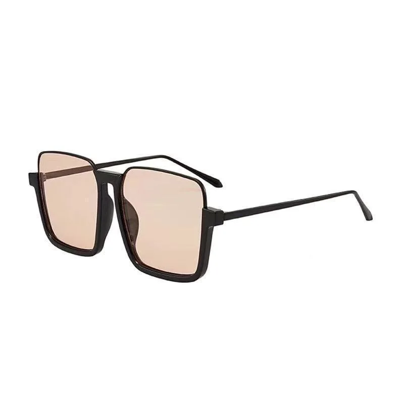 Gafas de moda con montura cuadrada de inspiración vintage, gafas decorativas de material compuesto unisex para hombres y mujeres
