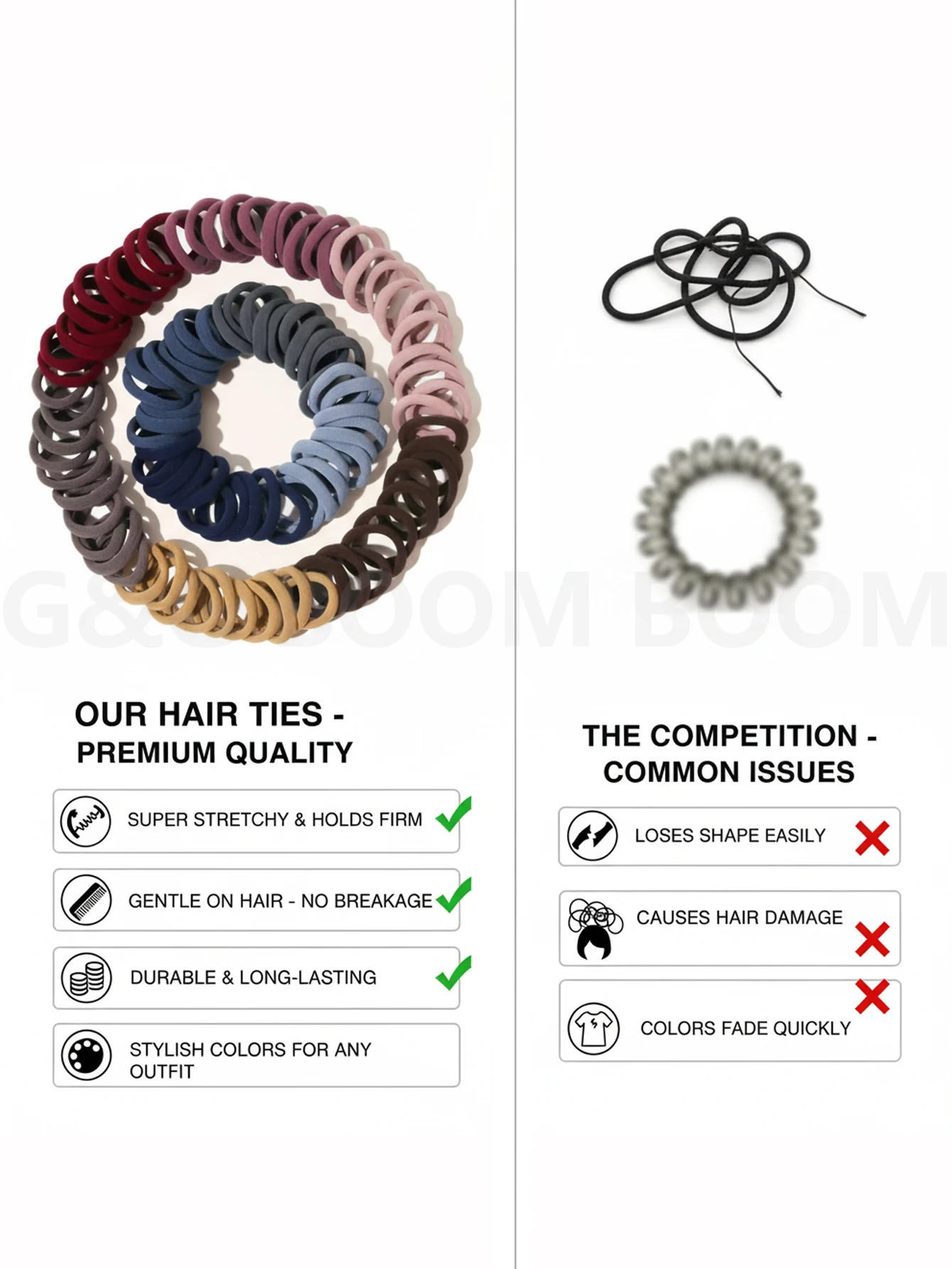 100pcs Ikat Rambut Elastis Nylon Warna-warni untuk Anak Perempuan, Pengikat Kuncir Kuda, Scrunchie, Karet Gelang, Aksesoris Rambut Fashion Anak