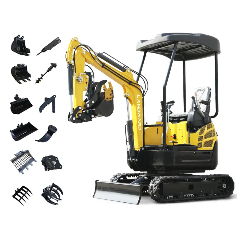 Multifunctional Mini Crawler Excavator 2 Tons Customized Excavator Machinery Farm Small Excavator Home Mini Digger 2000kg