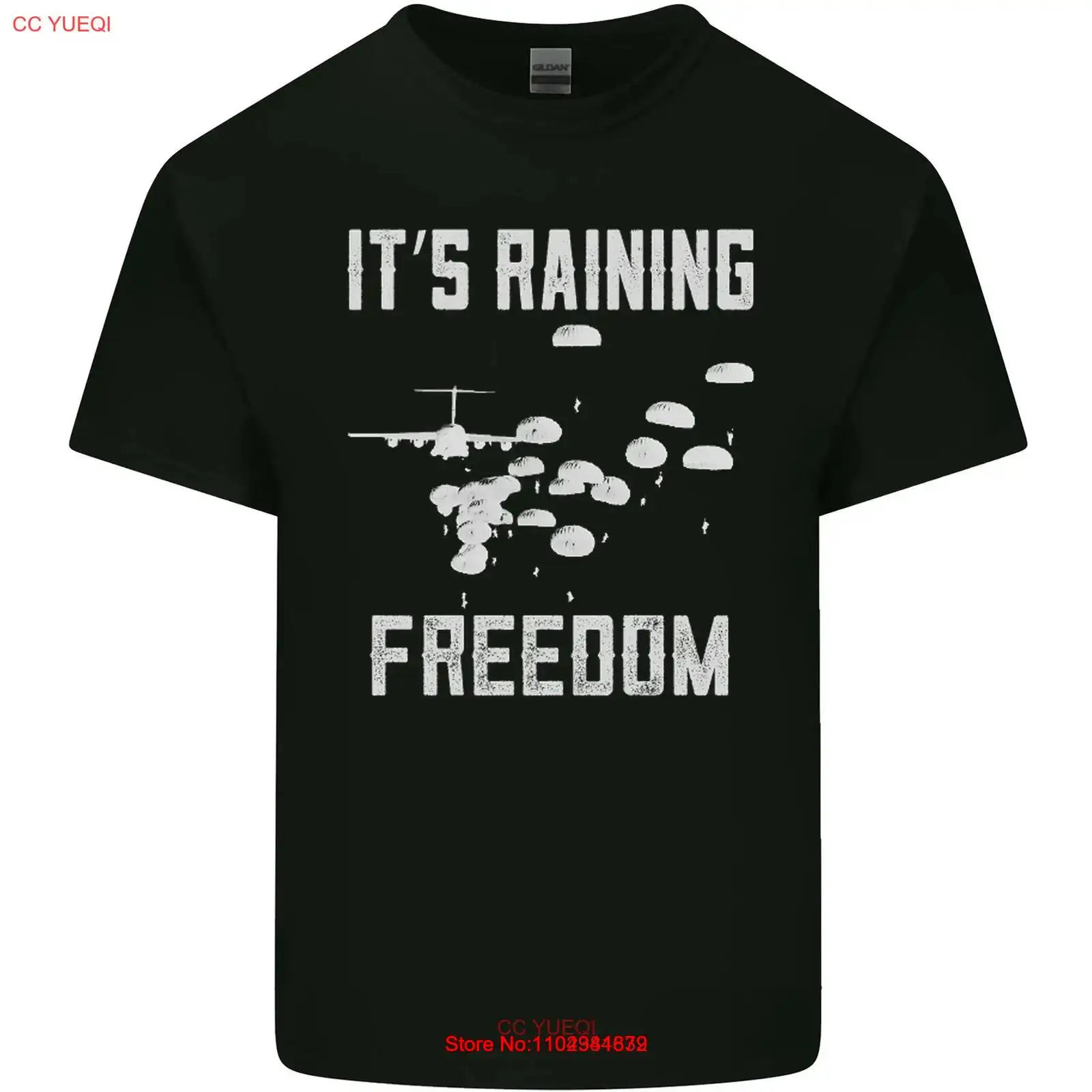 Freedom Parachute Regiment Para 1 2 3 4 SAS Mens Cotton T-Shirt Tee Top