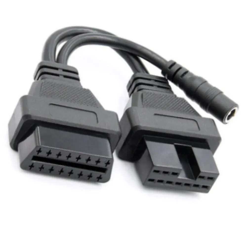 Kabel OBD2 16PIN do połączenia Mitsubishi 12pin 20CM długości 12 Pin do OBDII żeński Adapter 16Pin OBD1 do samochodu Mitsubishi 12 P