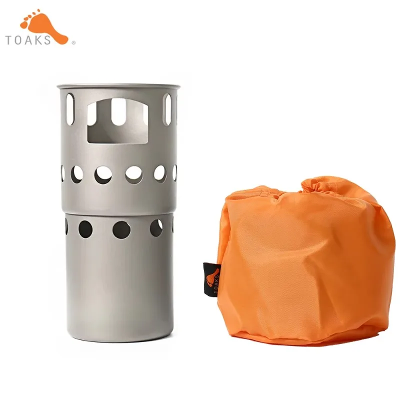 TOAKS STV-12 Titanium Backpacking Wood Burning Stove (Small) Outdoor Titanium Cooking System