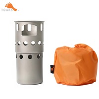 TOAKS STV-12 Titanium Backpacking Wood Burning Stove (Small) Outdoor Titanium Cooking System