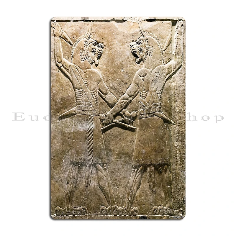 The Assyrian God Ashur Pergamon Museum Berlin Metal Sign Pub Mural Designs Plaques The Assyrian God Tin Sign Poster