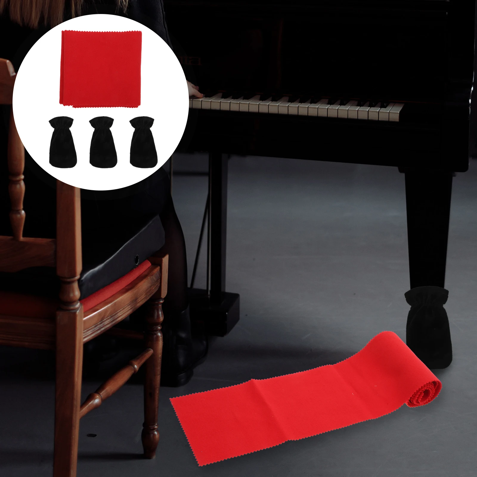 

Piano Cover Foot Pedal Sleeves Full Dustproof Waterproof Key Supplies Protective For Dirt-proof
