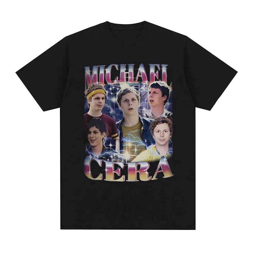 Classic Michael Cera Graphic T-Shirts Men's Women Casual Fashion Retro Short Sleeve T-shirt Summer 100% Cotton Oversized T Shirt