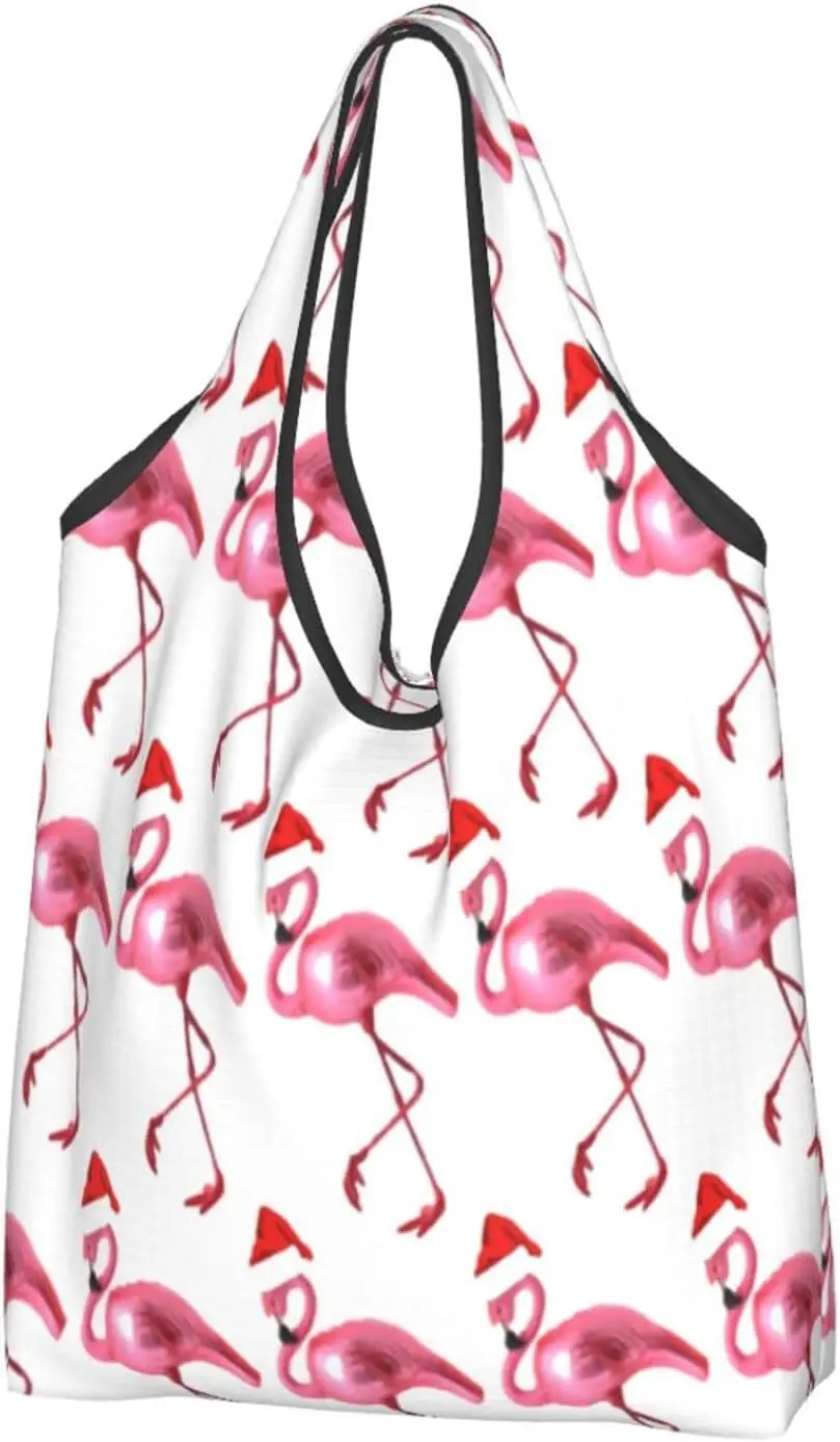 Wiederverwendbare Einkaufstüten für die Küche, Urlaub, Flamingos, Weihnachtsgeschenke, Einkaufstaschen, waschbar, faltbar, Tragetasche,