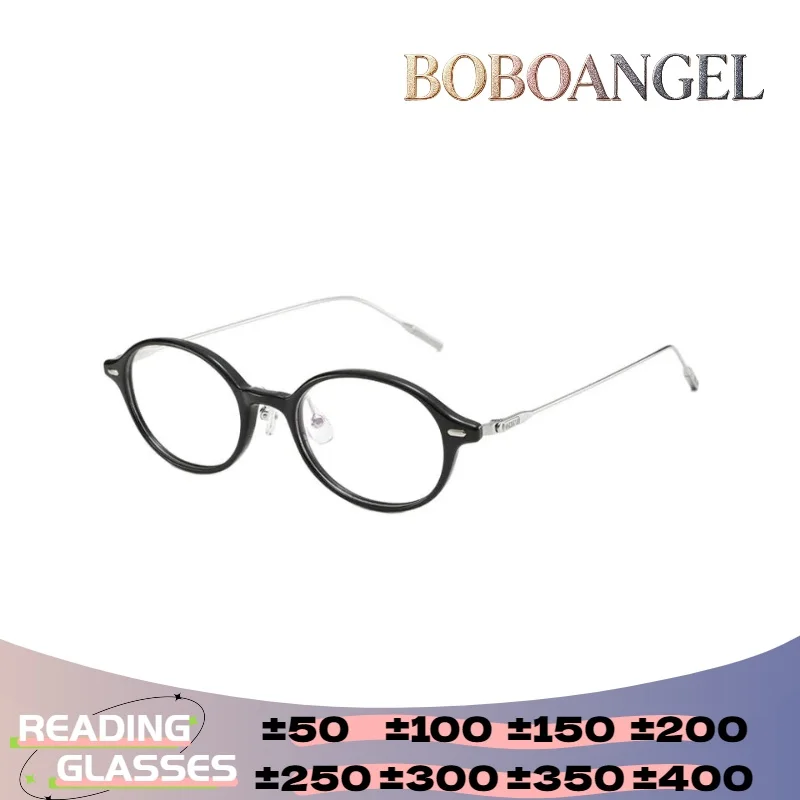 

BOBOANGEL Oval Currents Reading Glasses Classic Anti Blue Light Prescription Optical Customizable Progressive Reading Eyeglasses