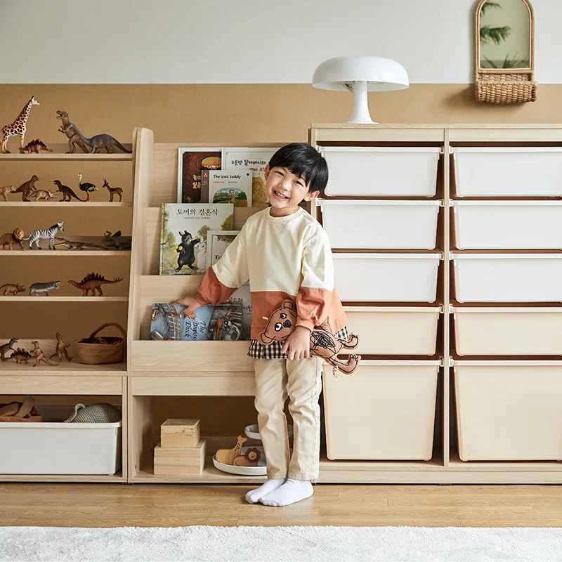 

Storage rack idha rack children's bookshelf solid wood living room storage rack