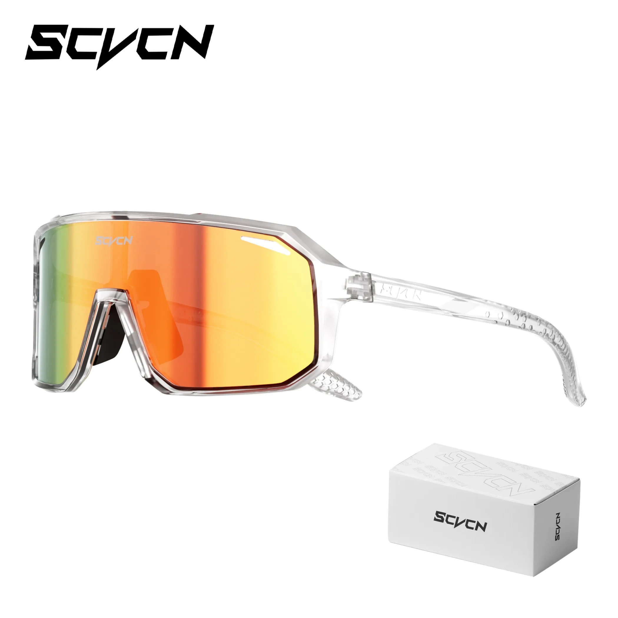 SCVCN Trendige Fahrradbrille, modische Sonnenbrille, MTB-Fahrradbrille, Campingbrille, UV400-Schutzbrille für Herren und Damen
