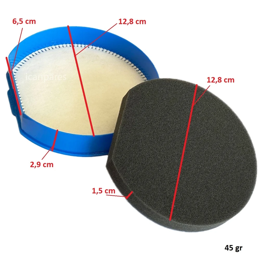 متوافق مع مكنسة كهربائية في S 7430 مجموعة دعم Hepa الدائرية الأصلية والفلتر