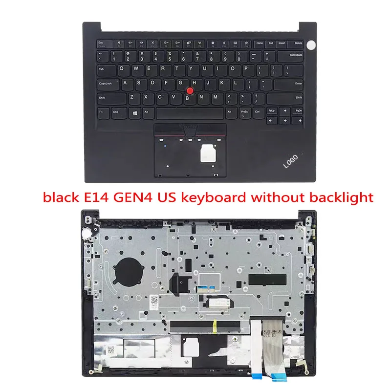 Imagem -04 - Lenovo-substituição do Portátil Thinkpad com Descanso da Palma E14 Gen2 Gen3 Gen4 Teclado dos Eua