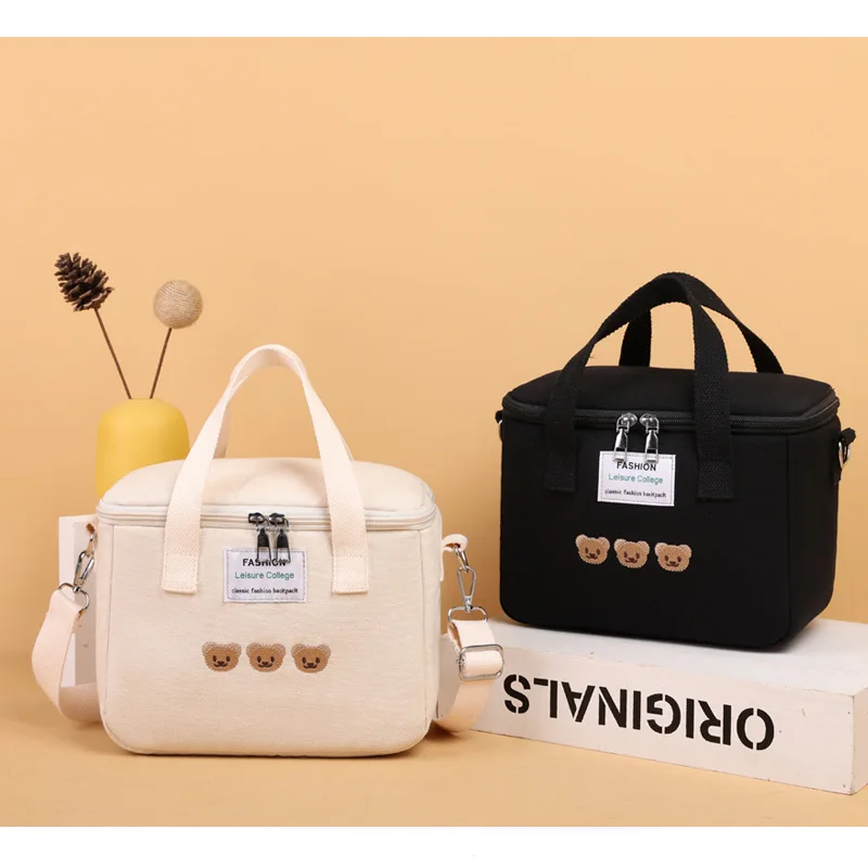 

Korean Version Small Portable Mommy Thermal Insulation Bag Cute Bear Bottle Diaper Storage Bag Shoulder Crossbody Mother Bag