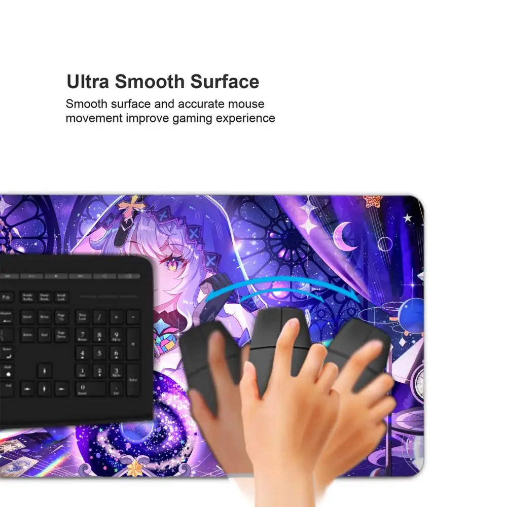Honkai Star Rail Black Swan Gaming Large Mouse Pad Computer Laptop Mousepad XXL Office Keyboard Pad Desk Mat PC Gamer Mouse Mat