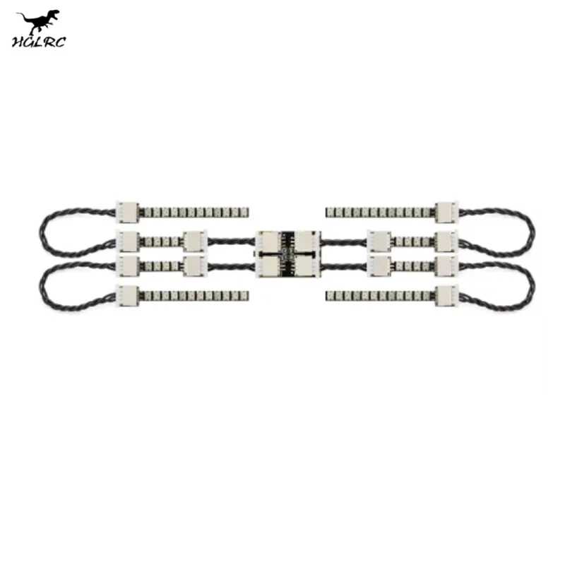 HGLRC LED MINI (38mm) / LED LITE (25mm) RGB2020 12 Diody LED 38X7X5mm do Samolotów RC, Dronów FPV Freestyle, Części DIY