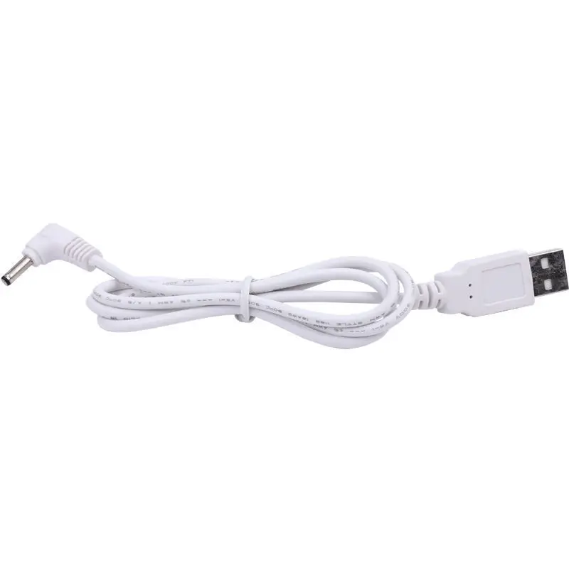 1 sztuk 90 kąt okrągły otwór USB do DC3.5mm kolanko kabel do ładowarki lampa stołowa nawilżacz mały wentylator Adapter 5V DC Power Line