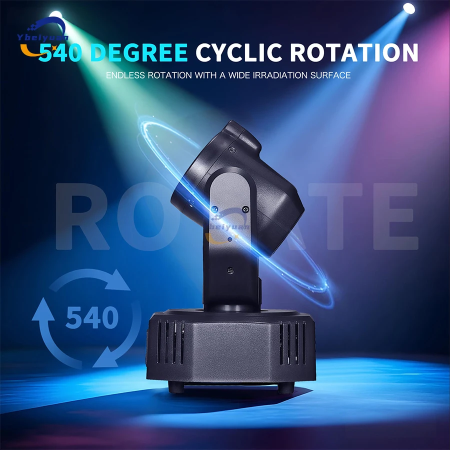 Mini 30W شعاع تتحرك رئيس ضوء LED 4 في 1 RGBW تأثير ضوء المرحلة DMX512 التحكم عن بعد التحكم الصوتي DJ ديسكو بار كشاف إضاءة للحفلات