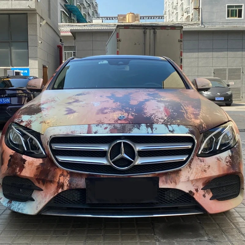 Hot Sale PVC Rusty Car Body Wrapping Sticker Film Design Custom Pattern for Auto Car Vinyl Wrap Foil Air Bubble Free view 3