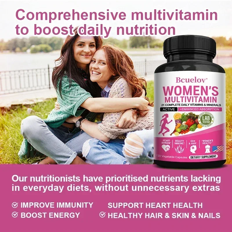 Women\'s Daily Multivitamin and Multimineral Supplement for Energy, Heart, Joints, Bones, Skin, Immunity, Focus, Vitamins ACEDK