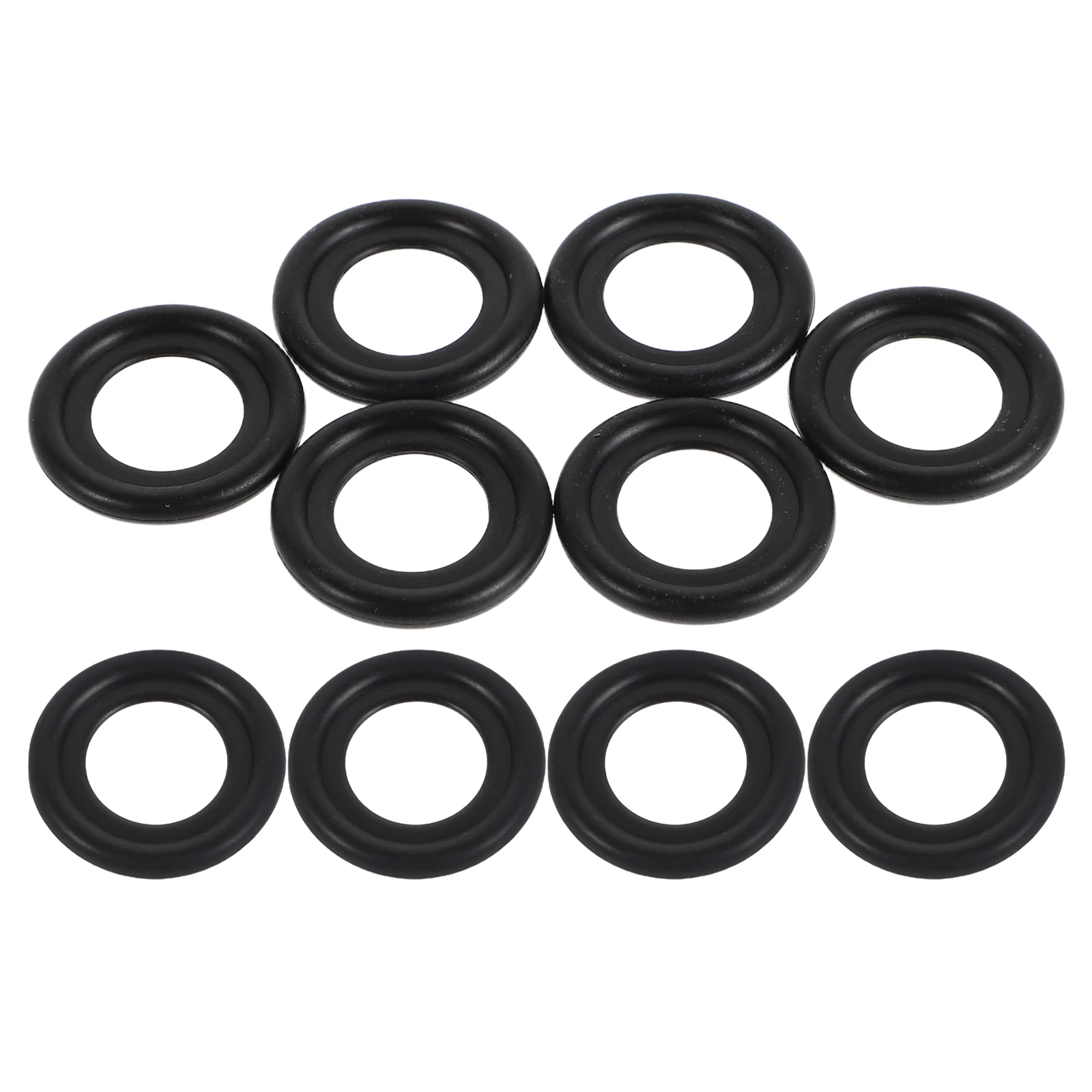 

10pcs Rubber Oil Pan Gaskets Durable Sealing Replacement For Engine Oil Drain Plug Leak Proof Black Round Compatible With