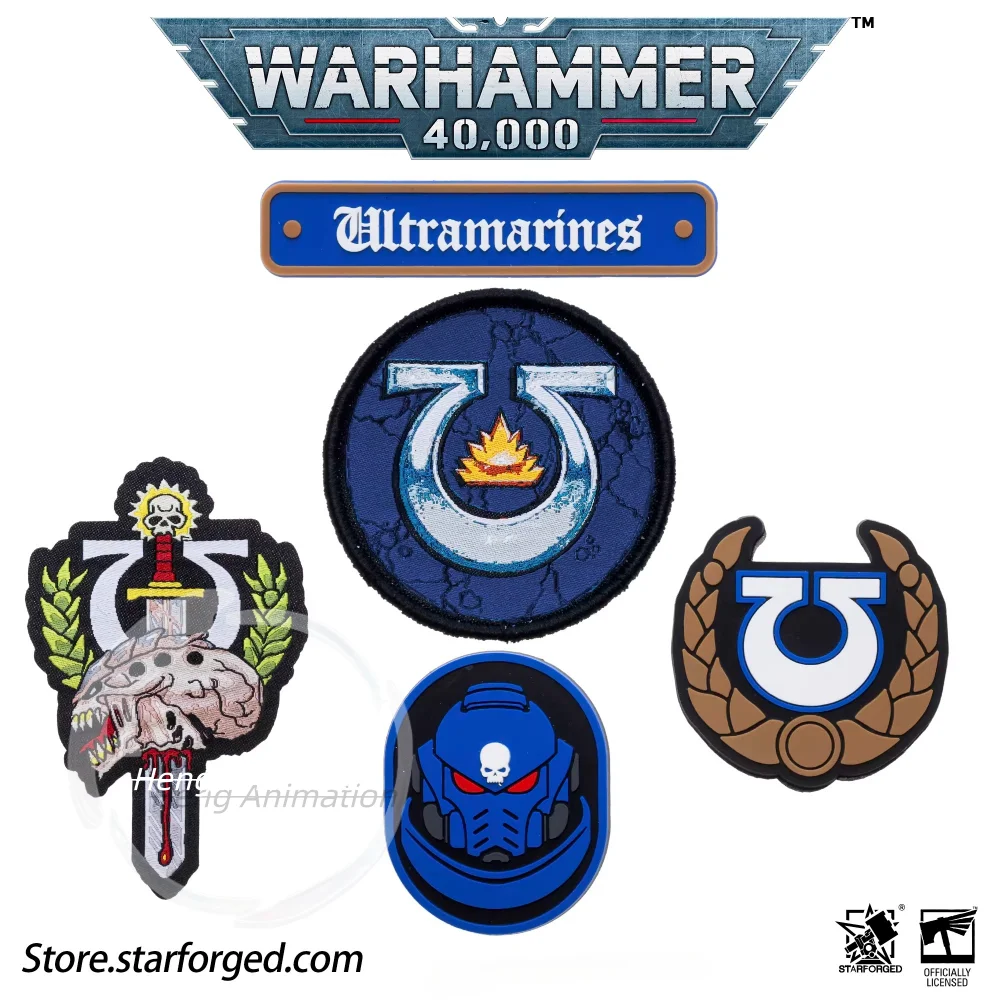 Parche de Velcro Starforged Warhammer 40K Terra Defender, Insignia de Honor, Colección de Adornos Coleccionables, Moderno y Genial