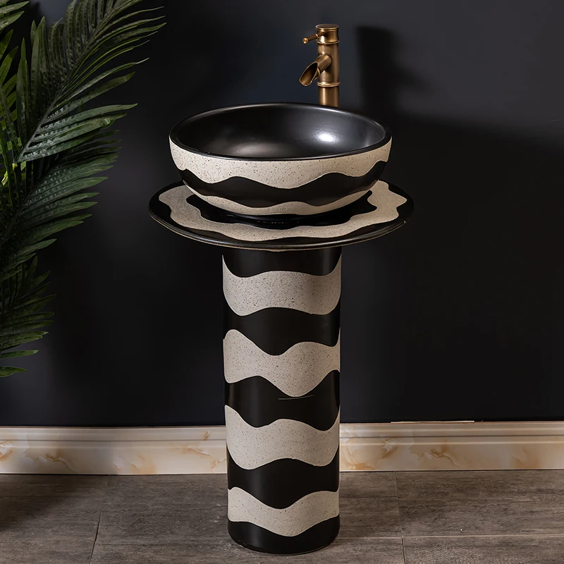 Household pillar washbasin ceramic