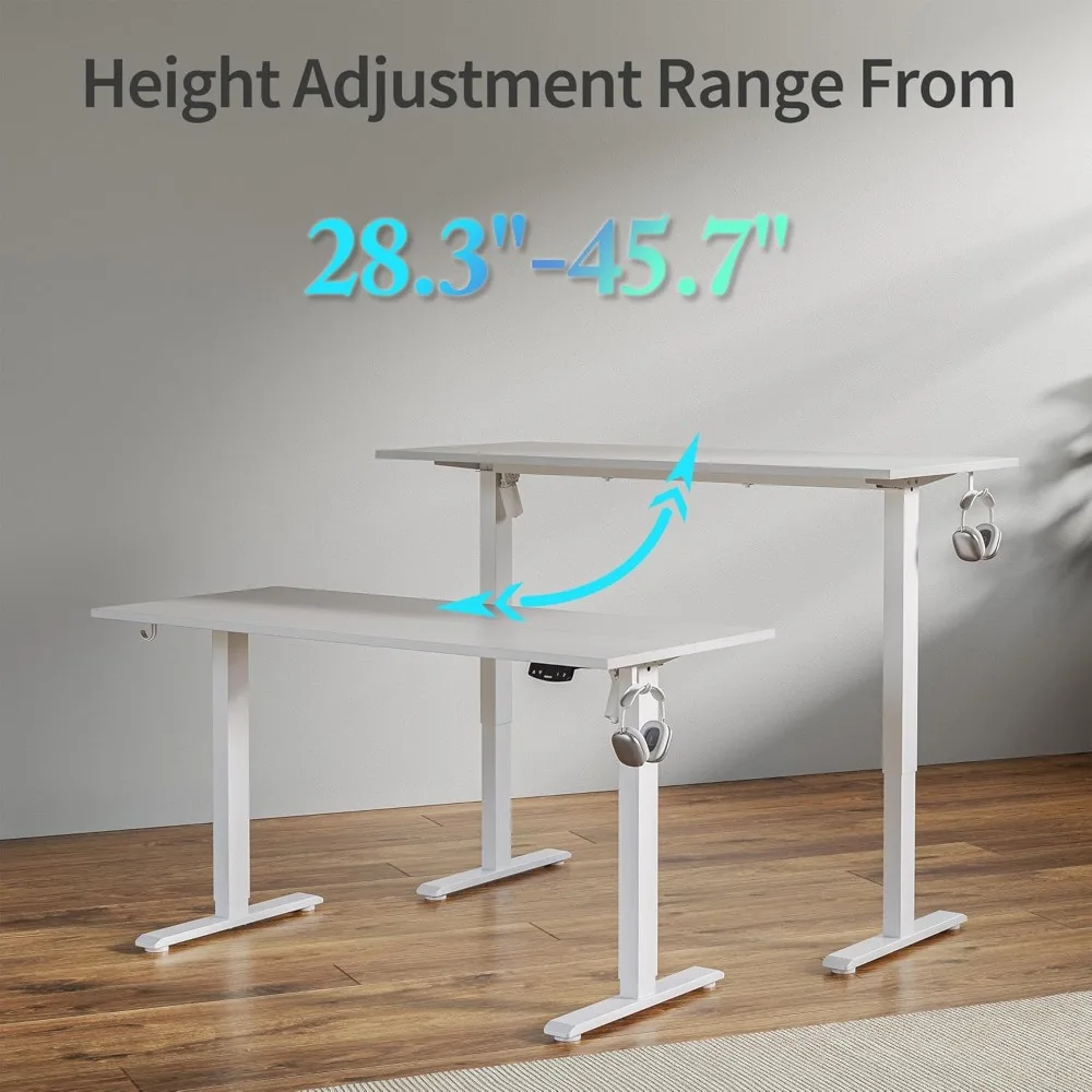 Adjustable Height Desk, 55x24, Ergonomic Standing Desk Converter for Home Office, Sit-Stand Workstation