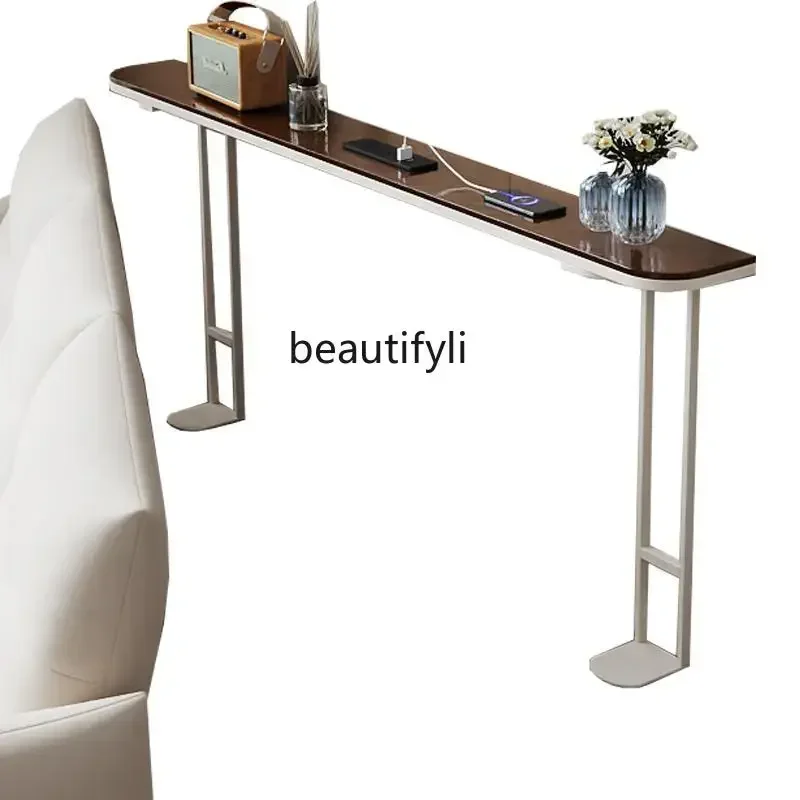 

zq1Electric sofa rear shelf against the wall porch frame long table ultra-narrow bed head and tail seam cabinet