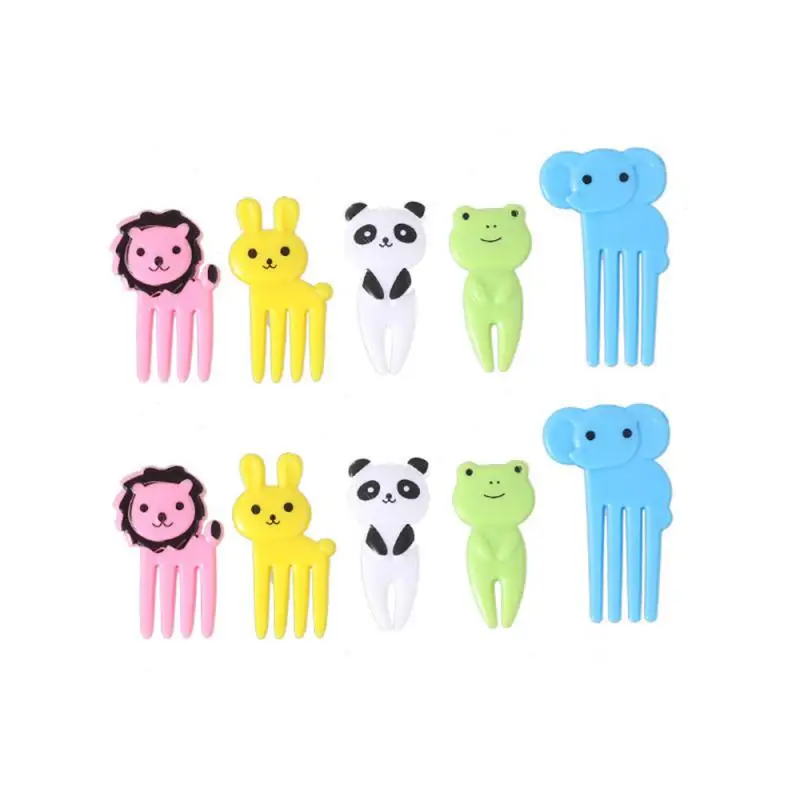 Dessert Forks Portable Mini Animal Shape Cute Cartoon Fork Fruit Fork Toothpick