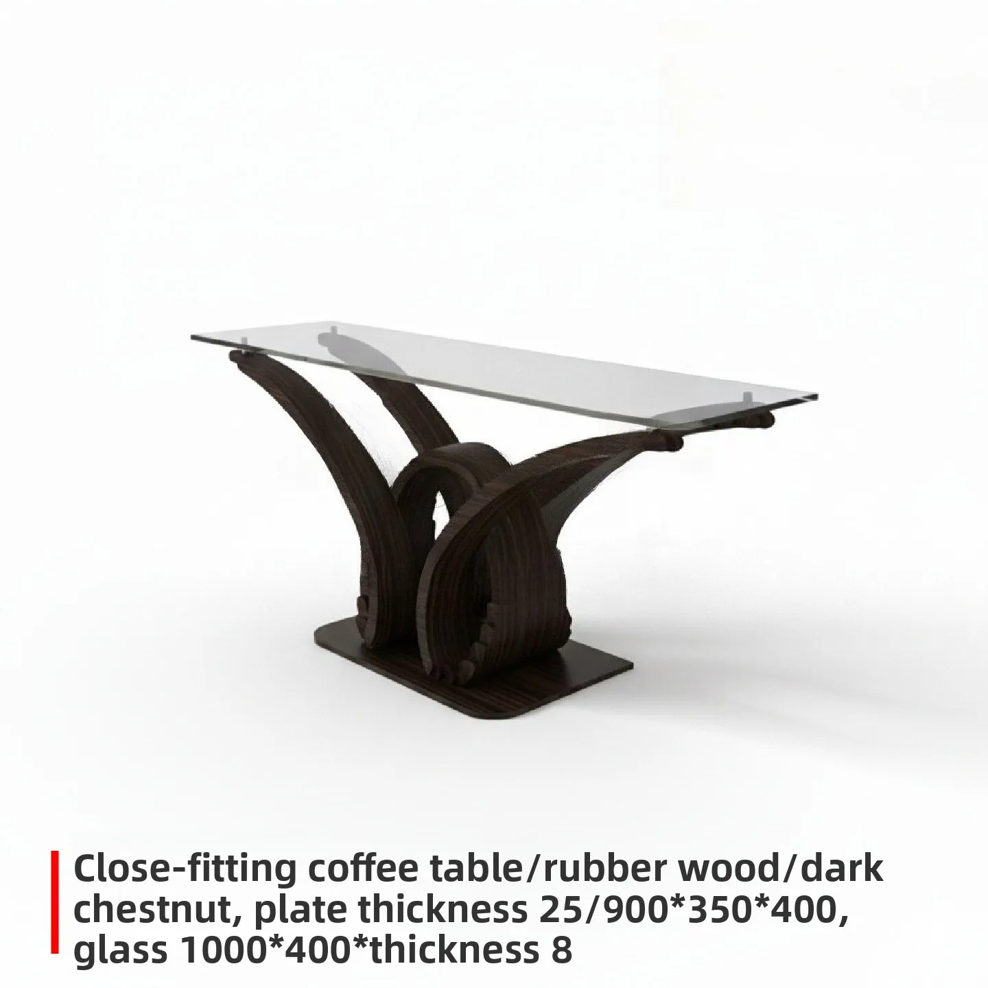 Solid wood sliced V-shaped dining table coffee table, solid wood sliced V-shaped dining table coffee table