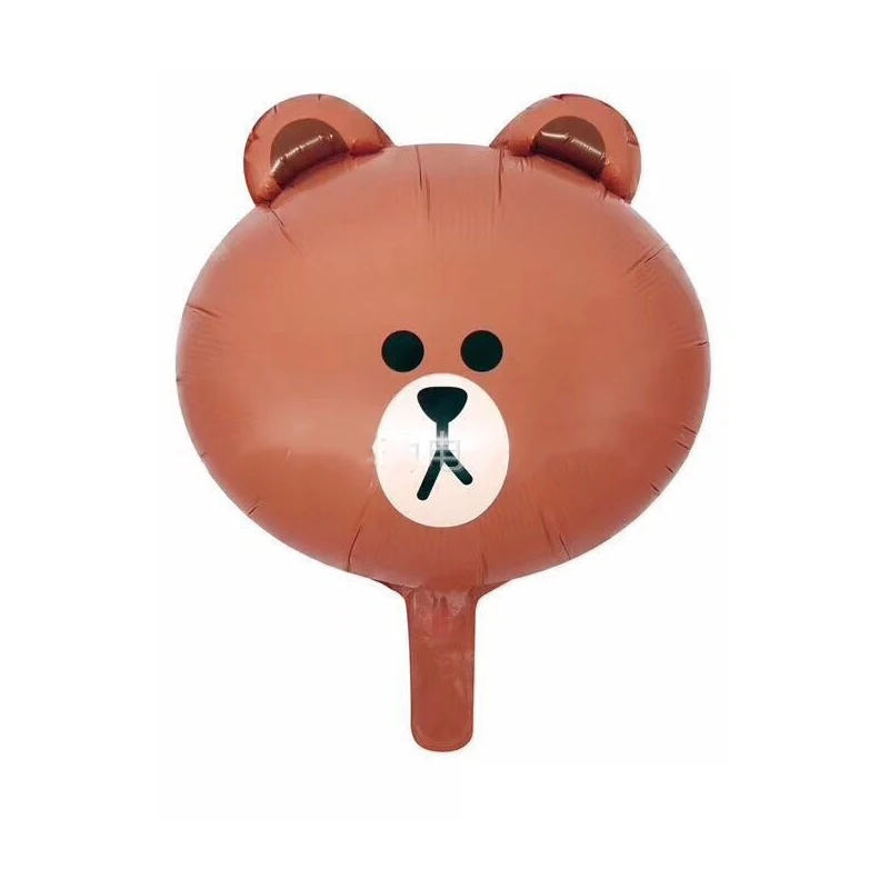 Line Friends Aluminum Film Balloon Anime Brown Bear 18 Inches Balloon Cartoon Coney Rabbit Birthday Party Arrange Decoration