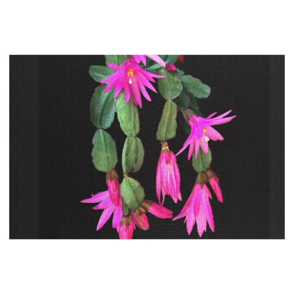 Zygocactus Truncatus a.k.a. Christmas Cactus Jigsaw Puzzle Custom Wooden Gift Puzzle