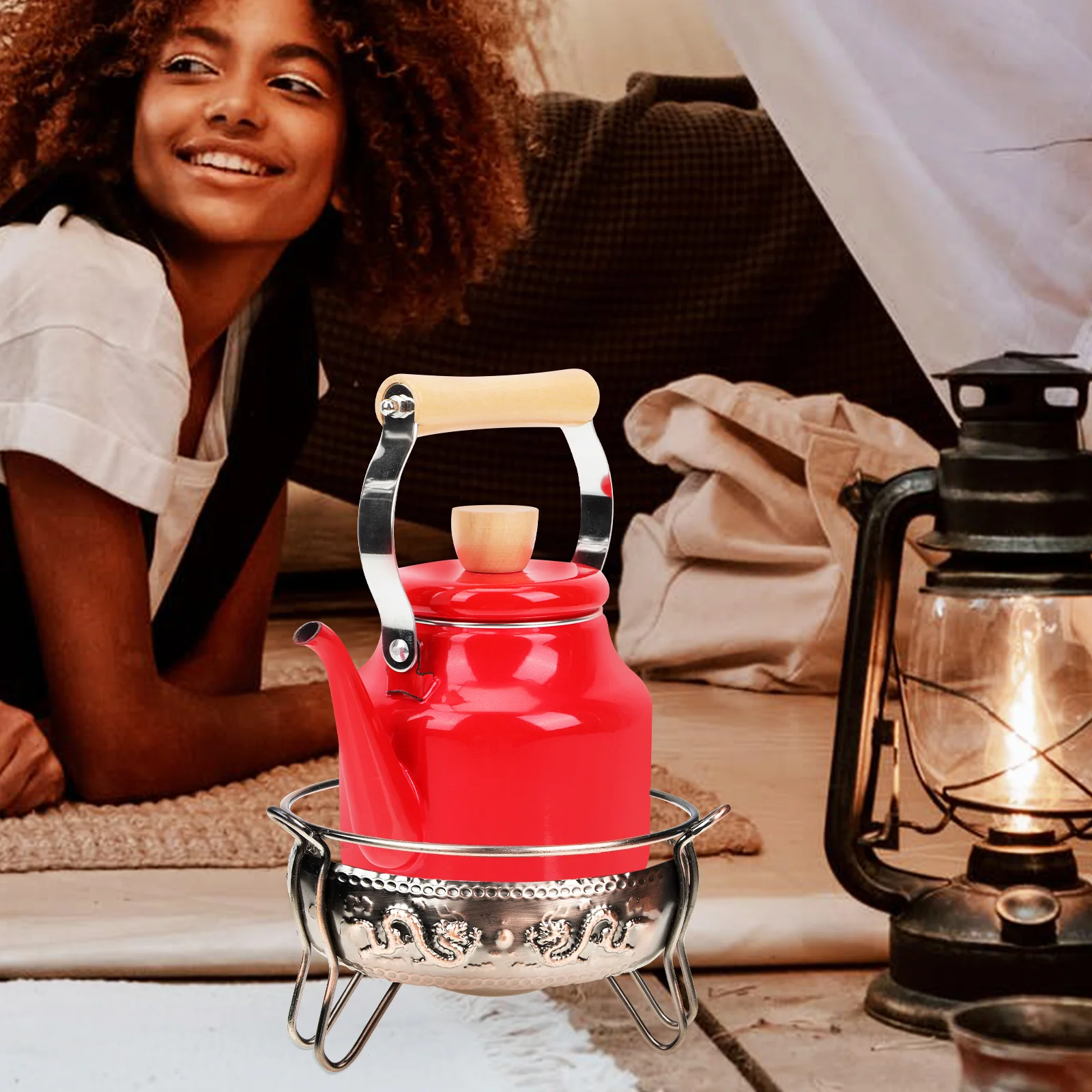 

Bronze Alcohol Stove Iron Portable Camping Cookware Windproof Hot Pot Furnace For Outdoor Picnic Buffet