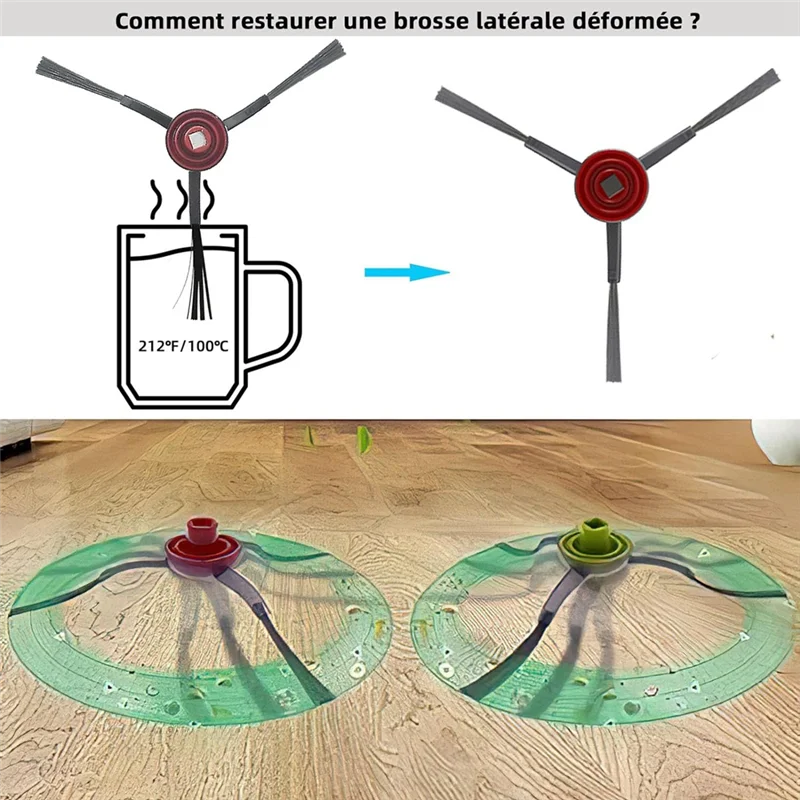 استبدال المكنسة الكهربائية A68M لـ Ecovacs DEEBOT N10+/N10 Plus، OZMO N8+/N8 Pro+ طقم ملحقات، T8+/T8 AIVI+/T9+