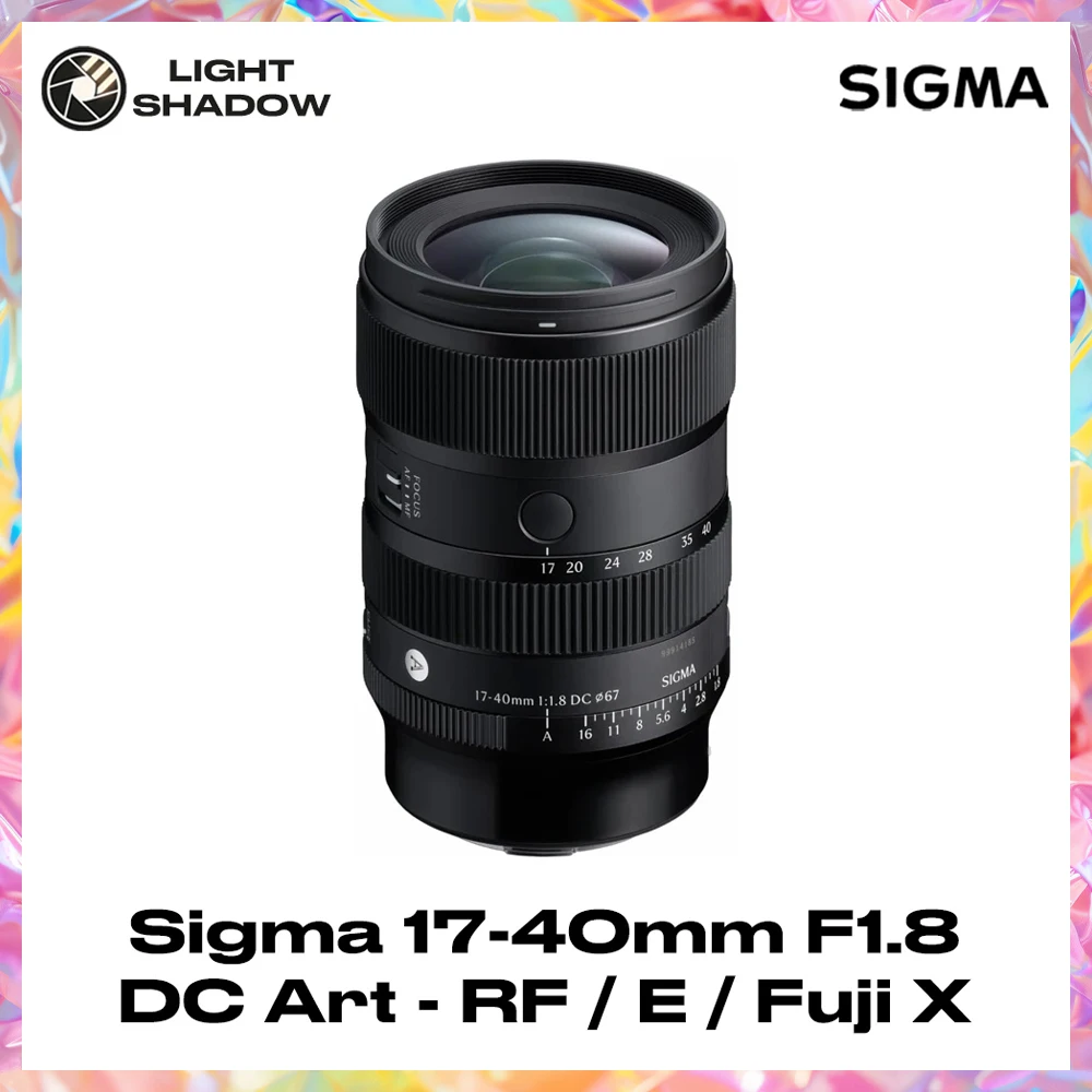 Sigma 17-40mm f/1.8 DC Art Lens （for Sony E/Canon RF/）, APS-C Wide-to-Normal Zoom